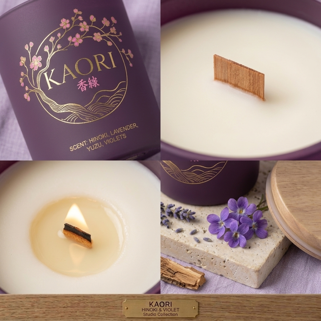 Purple Candle - Hirusagari- Golden Hour