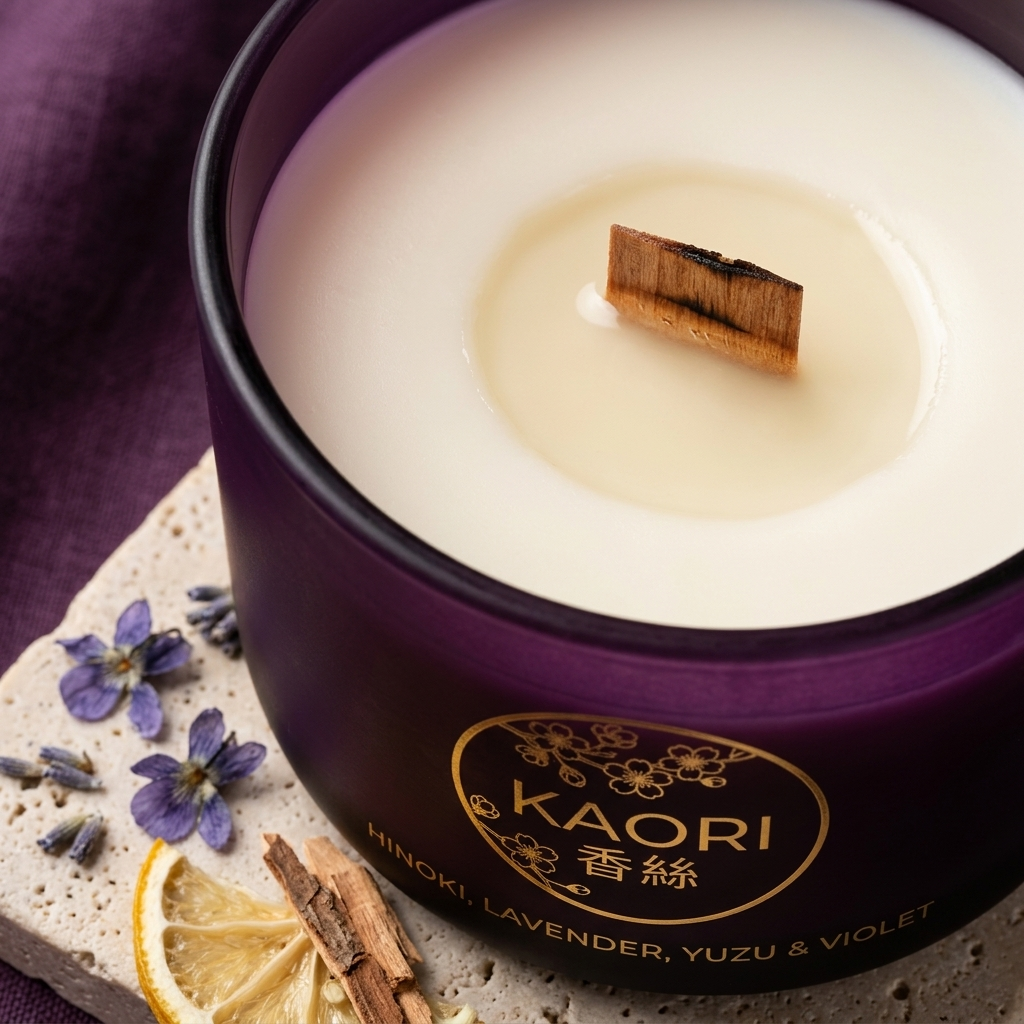Purple Candle - Hirusagari- Golden Hour