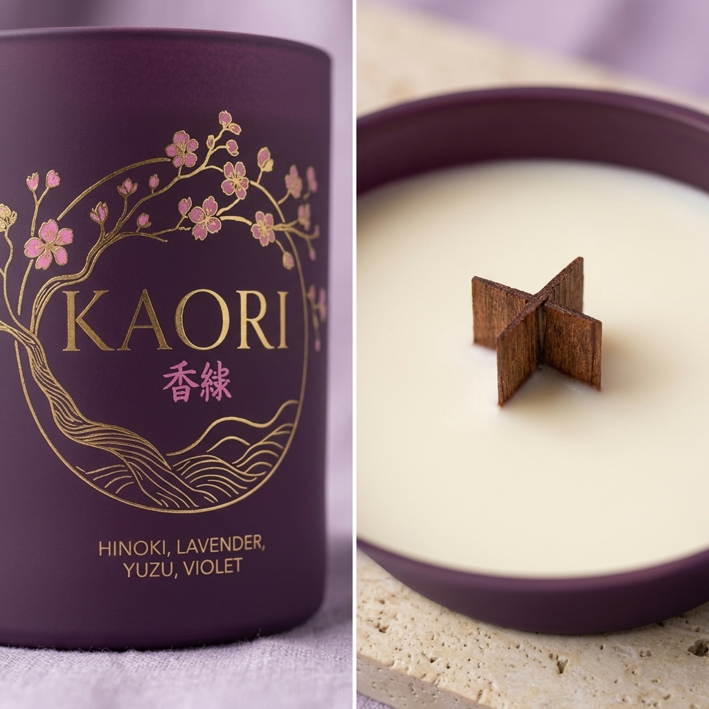 Purple Candle - Hirusagari- Golden Hour