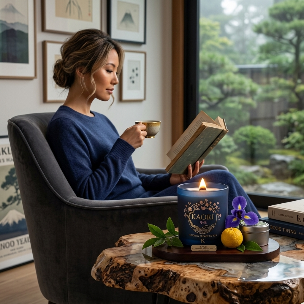 Dark Blue Candle - Tsukiyo- Moonlit Night